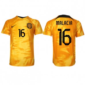 Maillot de foot Pays-Bas Tyrell Malacia #16 Domicile Monde 2022 Manches Courte